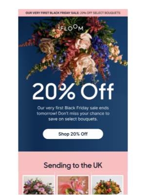 FLOOM - 20% off bouquets they’ll love 💐