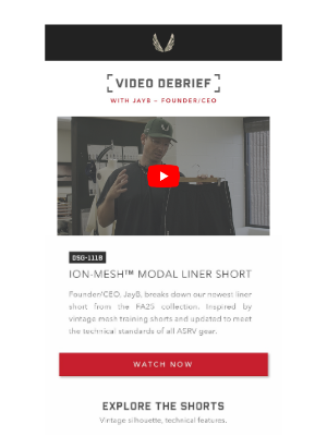 ASRV - [VIDEO] NEW RELEASE: ION-MESH™ SHORTS
