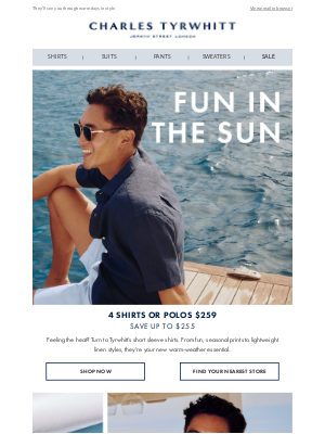 Charles Tyrwhitt - The Short-Sleeve Edit
