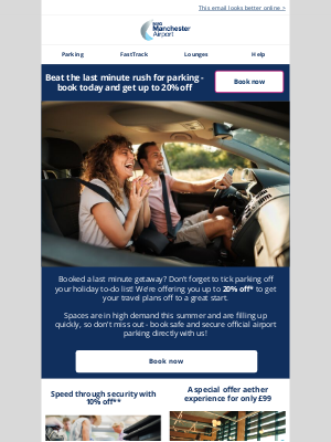 Manchester Airport - Last minute travel plans?
