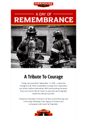 Firehouse Subs - Never Forget 💙