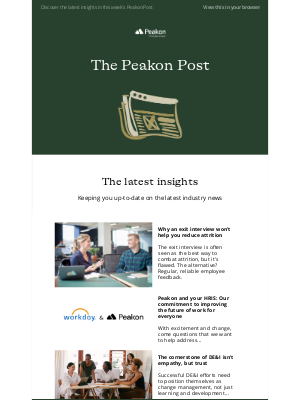 Peakon - New in The Peakon Post: Be More podcast with Dan Rogers and flaws in exit interviews