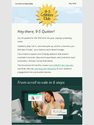 Teachable - ✋ From scroll to sale in 6 steps
