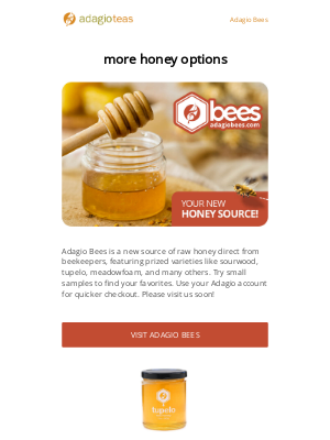 Adagio Teas - new honey website