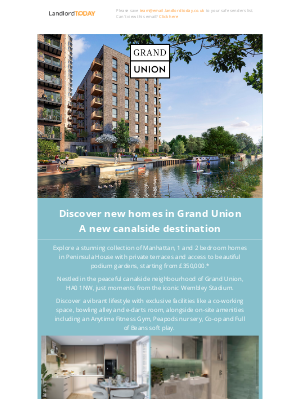 Estate Agent Today - JUST LAUNCHED: New waterside homes in Grand Union, Wembley