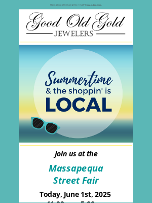 Good Old Gold - Join us TODAY ☀️ at the Massapequa STREET FAIR