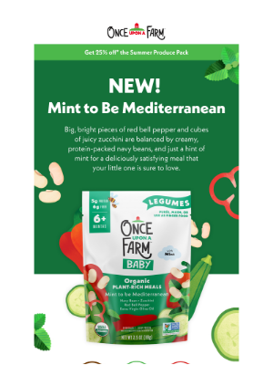 Once Upon a Farm - NEW! Mint to Be Mediterranean Meal 💚