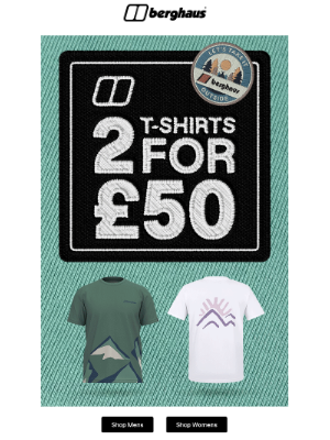 Berghaus (United Kingdom) - Spring Wardrobe Refresh | 2 T-Shirts for £50