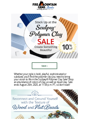 Fire Mountain Gems and Beads - SALE on Sculpey Polymer Clay