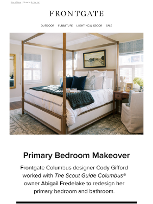 Frontgate - Design with Frontgate: The Scout Guide Columbus owner Abigail Fredelake gets a gorgeous bedroom makeover