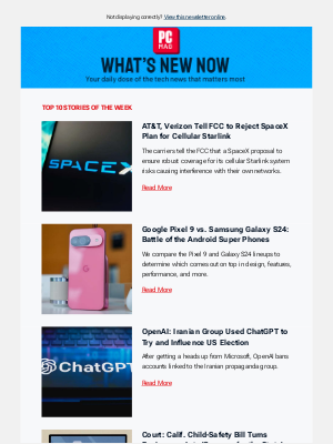 PCMag - Top Stories This Week: Pixel 9 vs. Galaxy S24 / Grok Gone Wild / AT&T, Verizon Go After Starlink