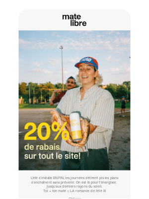 Mate Libre (France) - 20% de rabais sur tout le site!