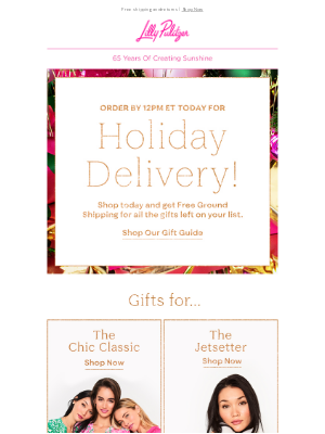 Shop by 12PM TODAY for Free Holiday Delivery!