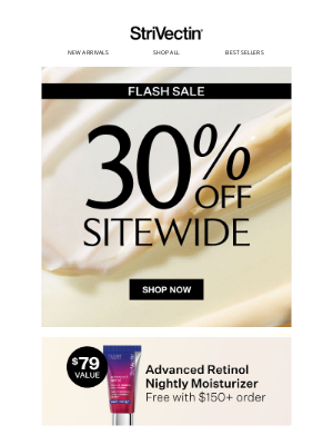 StriVectin - Flash Sale: 30% OFF + FREE GIFT