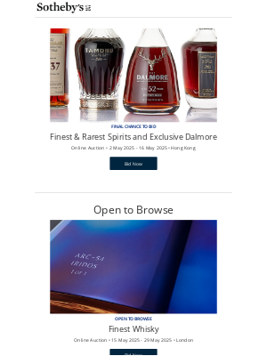 sothebys - Finest & Rarest Spirits and Exclusive Dalmore