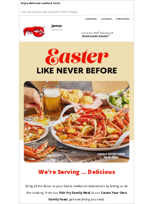 Red Lobster - Easter feastin’ made easy 🦞