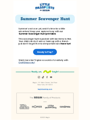 Little Passports, Inc. - 🔎 Summer Scavenger Hunt Adventure Awaits!
