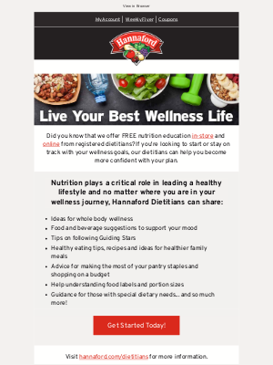 Hannaford Supermarkets - Gain confidence with your wellness goals