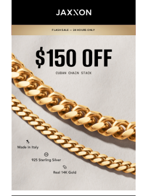 JAXXON - FLASH SALE ⚡ $150 OFF The Cuban Link Chain Set