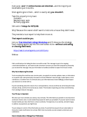 Smart Agents - An inherited seller is looking for an agent