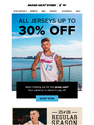 Miami Heat - SHOP: Jerseys Up To 30% OFF 😮
