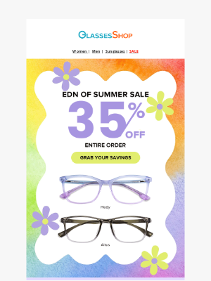 GlassesShop - 🌴 Summer’s Last Call for Stylish Shades!