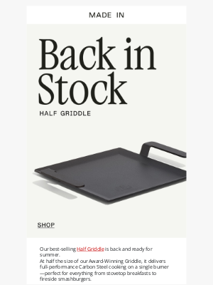 Made In Cookware - The Half Griddle + Pizza Oven Set Are Back 🔥
