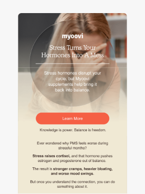 Myoovi - Every wonder how stress affects your PMS?🤔