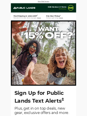 Public Lands - Want 15% OFF? 📲
