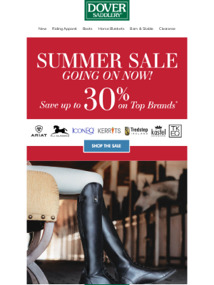 Dover Saddlery - 30% Off Ariat, R.J. Classics, Tredstep & More!
