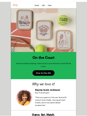 Etsy - Serving style 🎾
