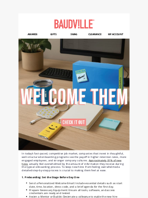 Baudville - The Ultimate Guide to Onboarding