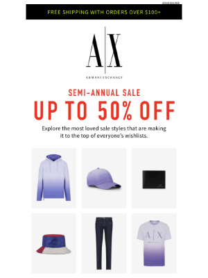 Armani Exchange - Up to 50% off top sale styles