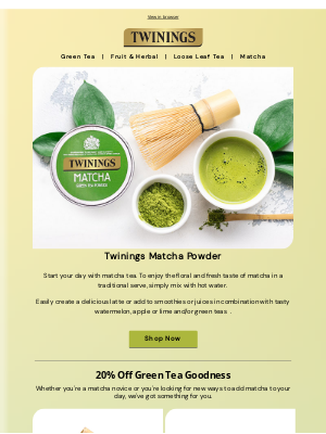 Twinings (United Kingdom) - Twinings Matcha Powder - Green Tea Goodness