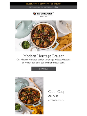 Le Creuset - The Modern Heritage Braiser: Inspired by French Tradition