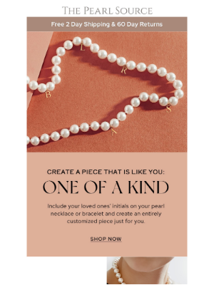 The Pearl Source - A Gift as Unique as She Is - Personalized Pearl Jewelry with Letter Charms