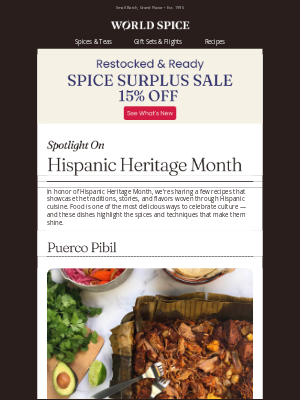 World Spice Merchants - Celebrating Hispanic Heritage Through Food 🌶️