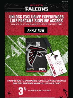 Atlanta Falcons - Exclusive Experiences Available with the Atlanta Falcons Extra Points Visa Credit Card