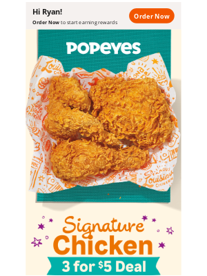 Popeyes Louisiana Kitchen - ☎️ RING RING: 3 for 5 is Calling