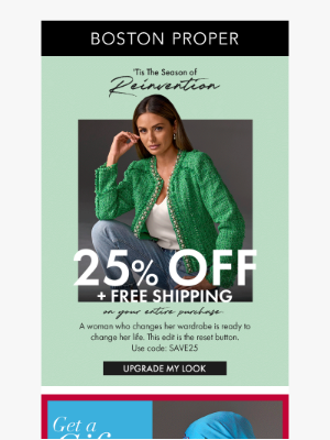 Boston Proper - Tis the season for style reinvention—25% off