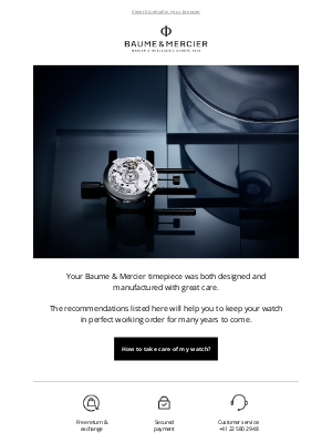Baume & Mercier - Take care of your Baume & Mercier