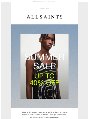 ALLSAINTS (UK) - Up to 40% off Sale: tees & sweats
