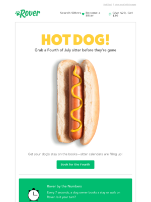 4th of July email campaign from Fido and Rex