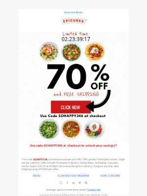 Epicured - Are You Ready to Save 70% with Free Shipping?
