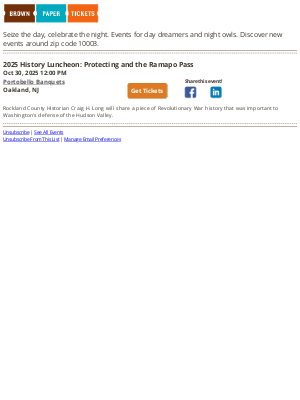 Brown Paper Tickets - New Events in Your Area - August 13, 2025
