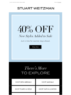 Stuart Weitzman - Sale into Summer: 40% Off New Sunshine-Ready Pairs