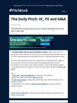 PitchBook Data - PE holds ground in aerospace, defense