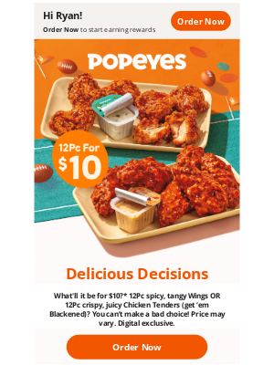 Popeyes Louisiana Kitchen - Wings or Tenders? 🤔 $10 for 12Pc