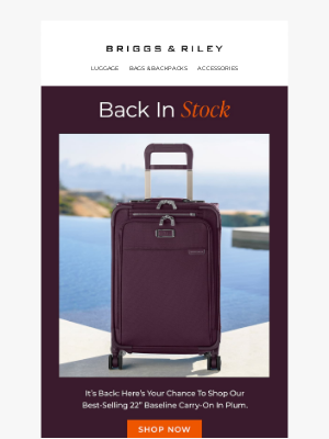 Briggs & Riley - Restock Alert: This Best Seller Is Back