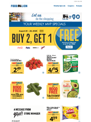 Food Lion - Your MVP Weekly Specials have arrived!